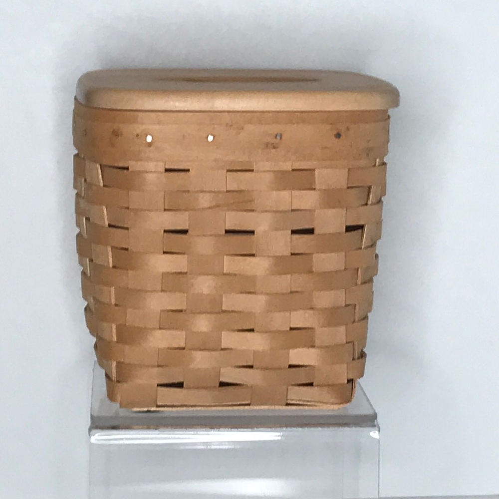 Longaberger Tall Tissue Basket With Lid 1998